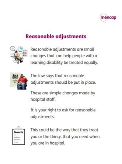 reasonable adjustments advice